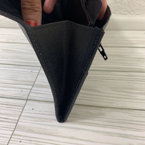 Travel Portfolio Black Leather Lockable Envelope Style - Picture 8 of 15